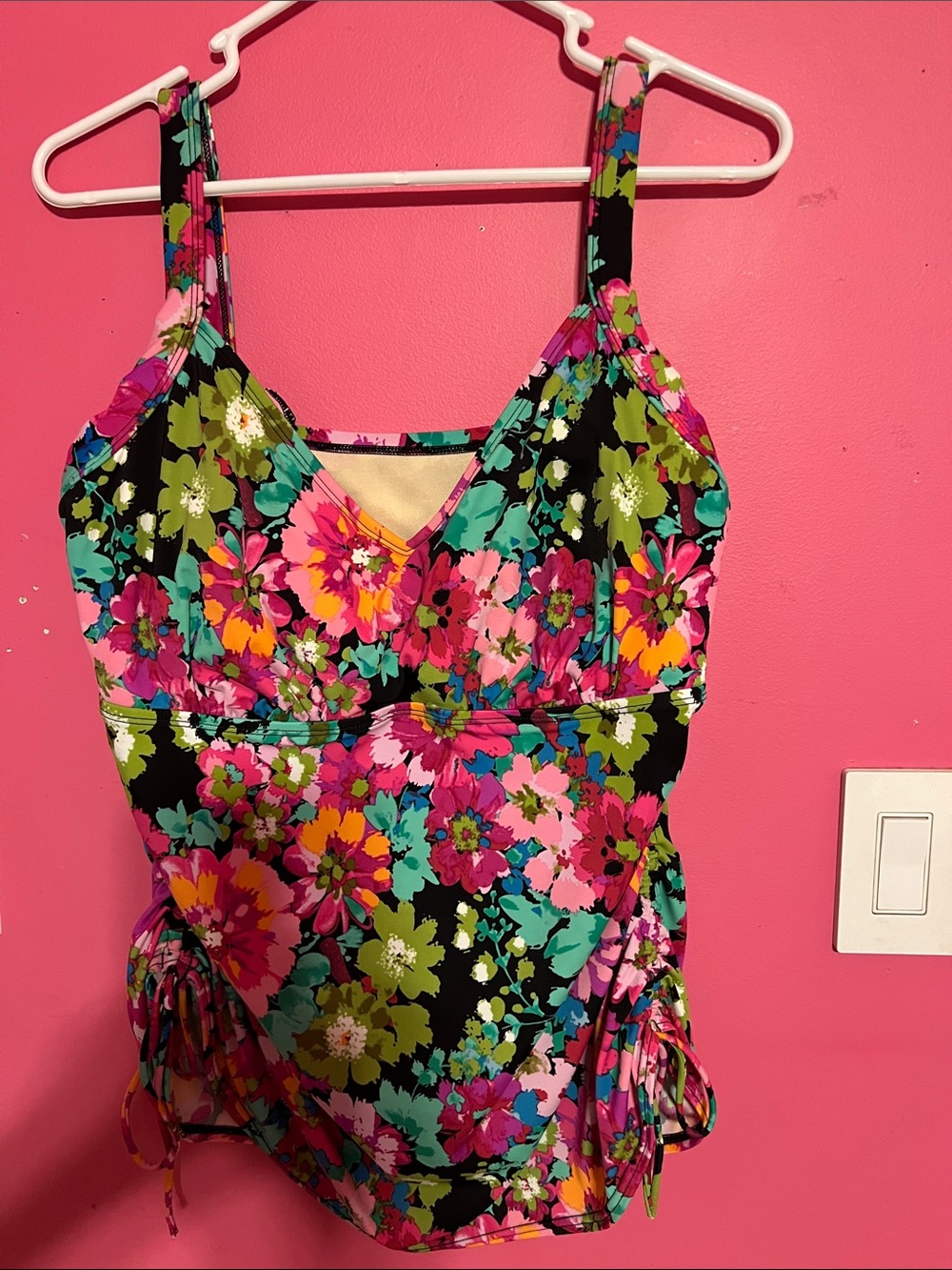 AZUL  Floral Tankini Swimsuit Top Size 20 W